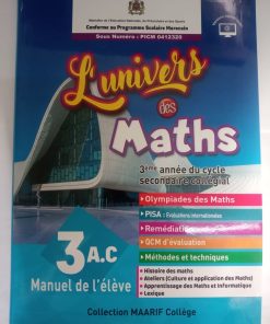 l'univers des maths 3AC Manuel de l'élève